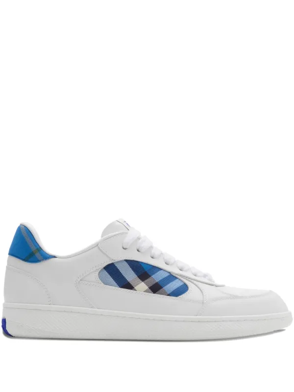 スニーカー BURBERRY WHITE LEATHER TERRACE SNEAKERS Burberry Terrace Leather Sneakers | White | FARFETCH PL