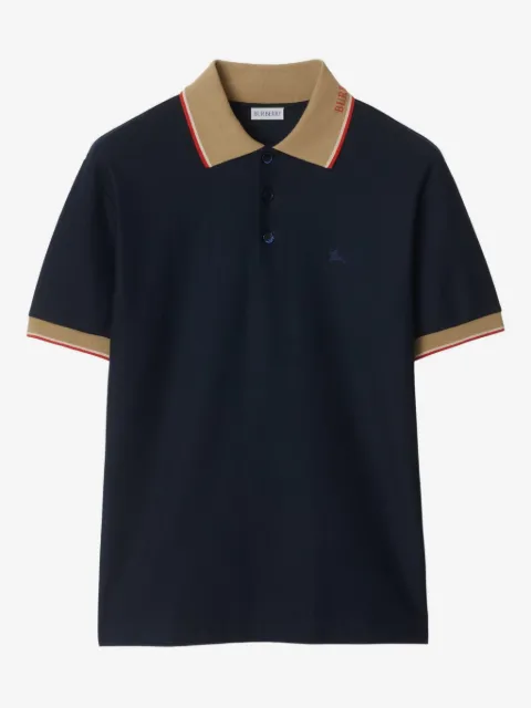 Burberry logo collar cotton polo shirt