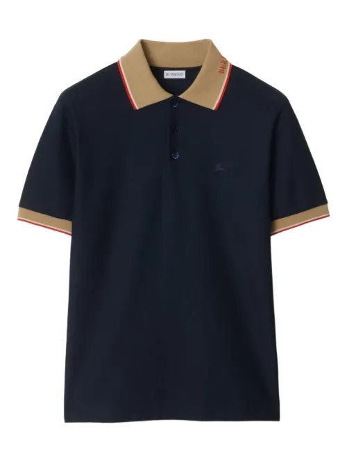 Burberry polo en coton - Bleu - Burberry - Modalova