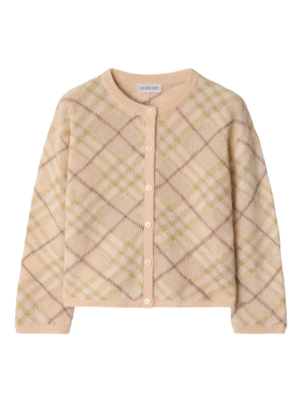 Burberry Kids Geruit vest Beige