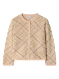 Burberry Kids checked cardigan - Neutrals
