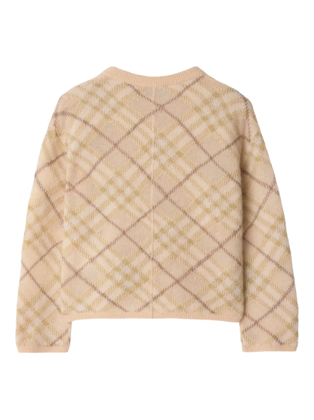 Burberry Kids Geruit vest Beige