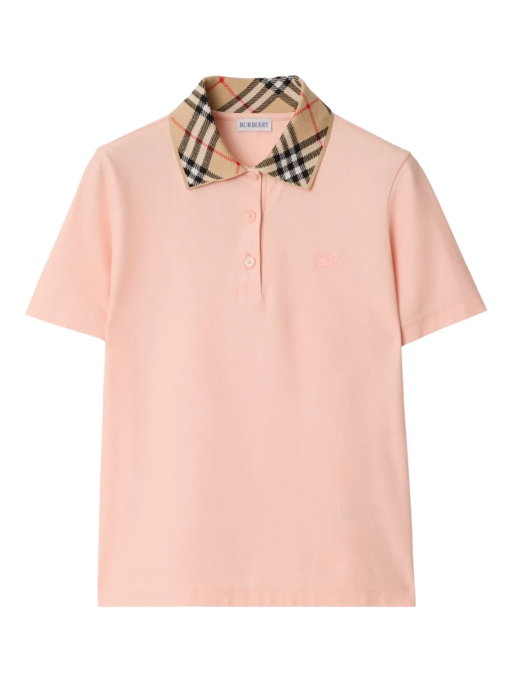 Burberry Geruite katoenen polotop Roze