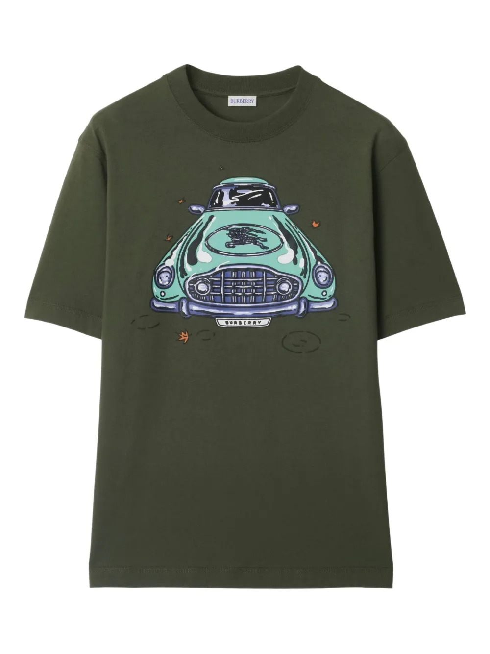 Burberry playera de algodón con auto estampado | verde | Image 1