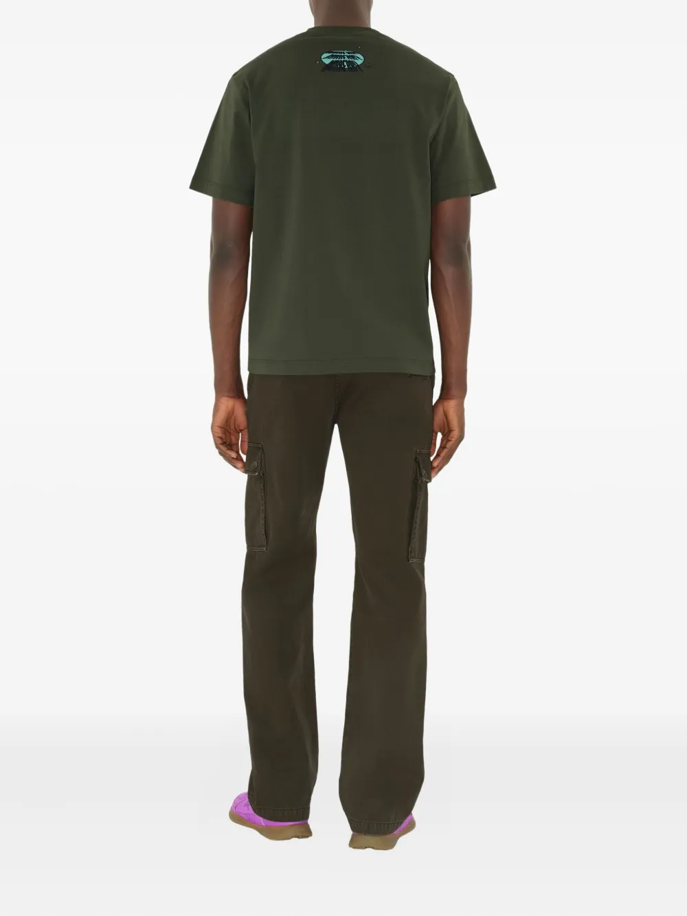 Burberry T-shirt met autoprint Groen