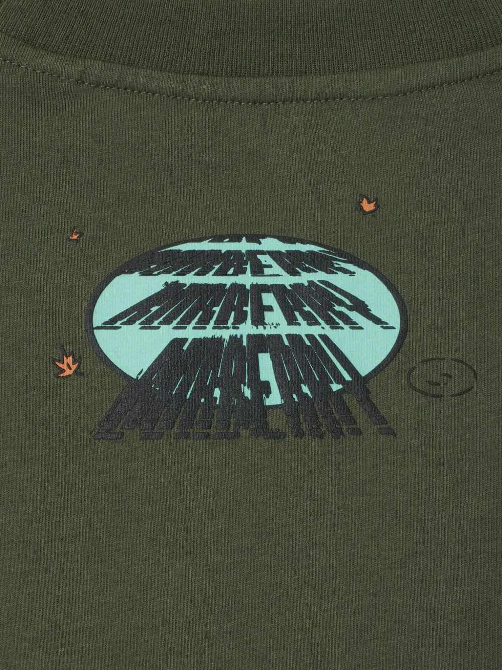 Burberry T-shirt met autoprint Groen