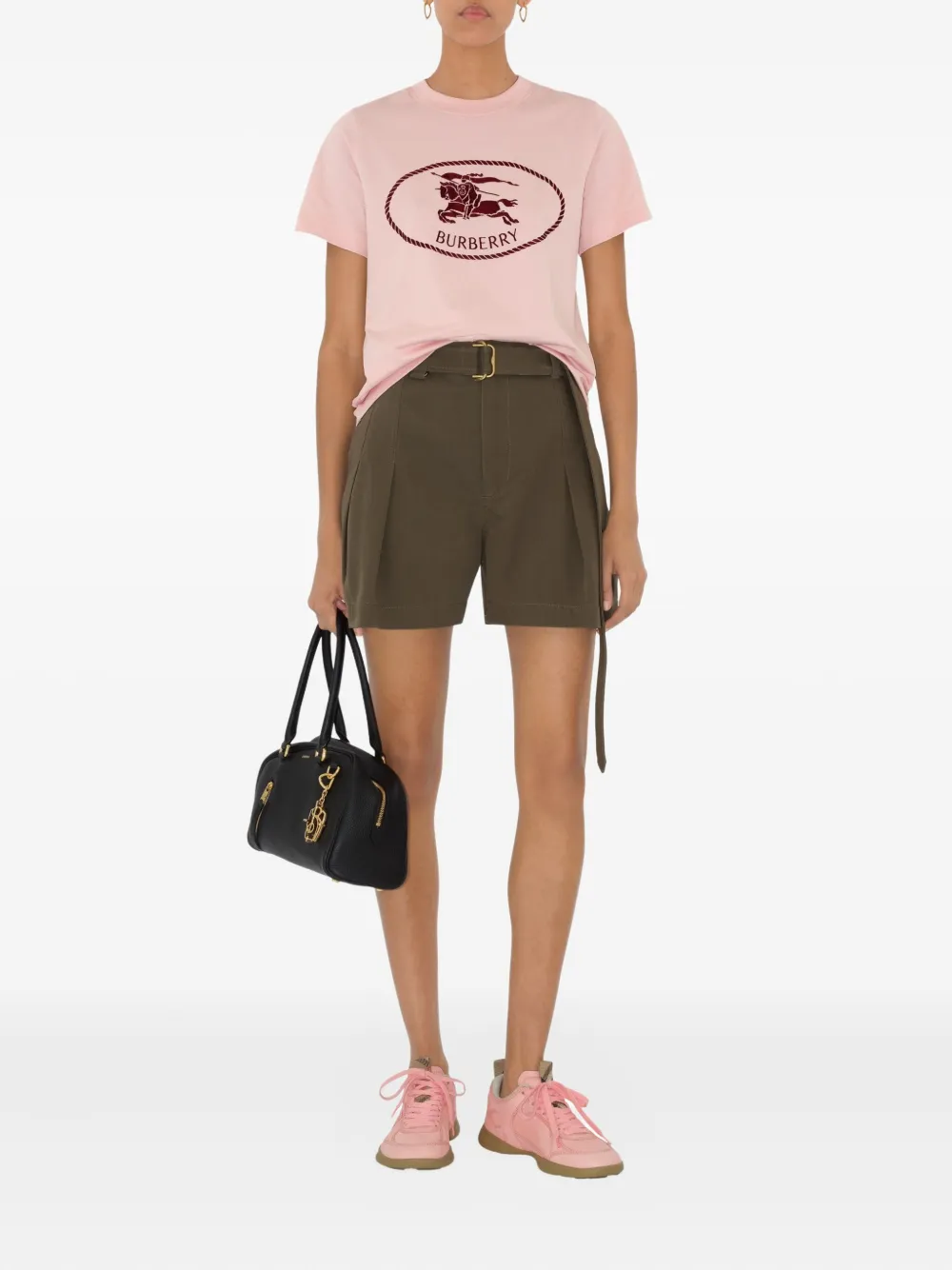 Burberry T-shirt met ridderprint Roze