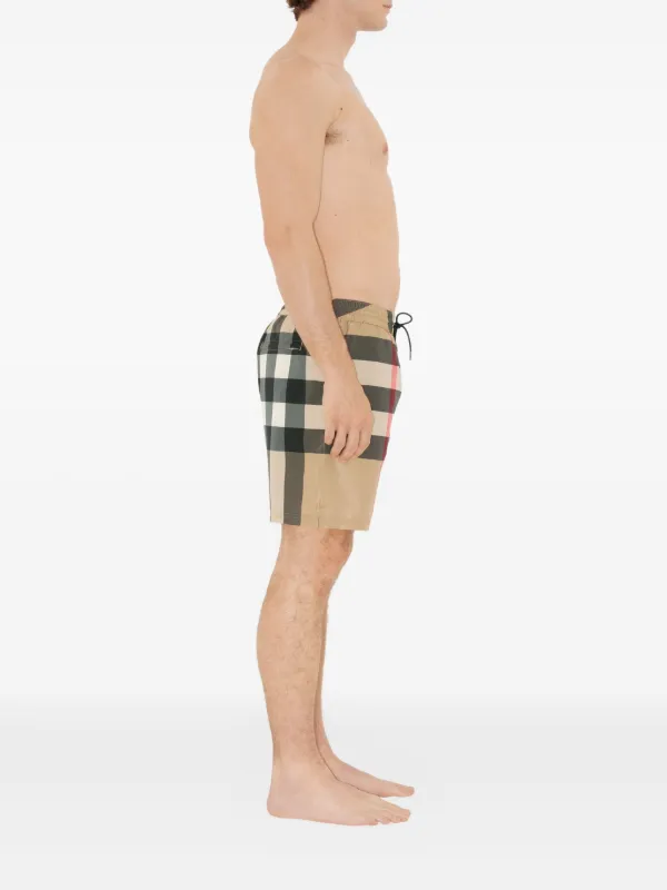 Burberry Check Swim Shorts | Neutrals | FARFETCH