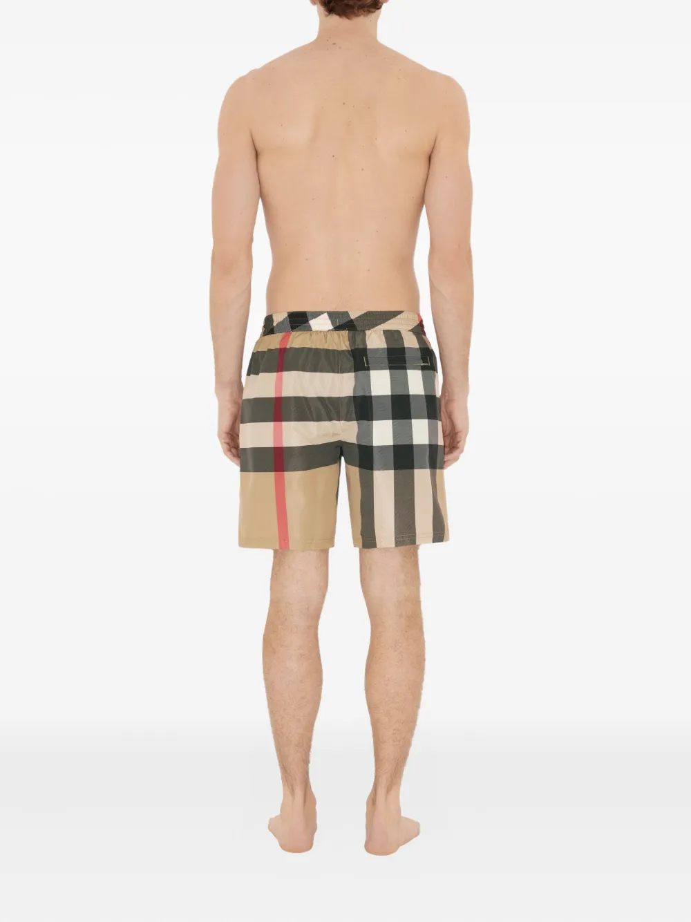 Burberry Geruite zwembroek Beige