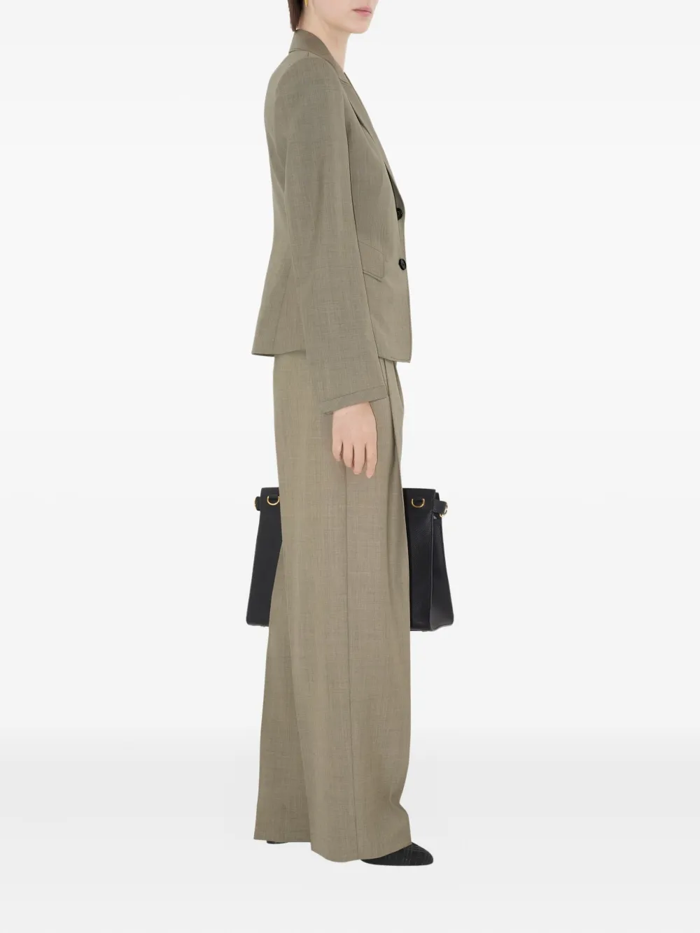 Burberry Wool Blazer In Green