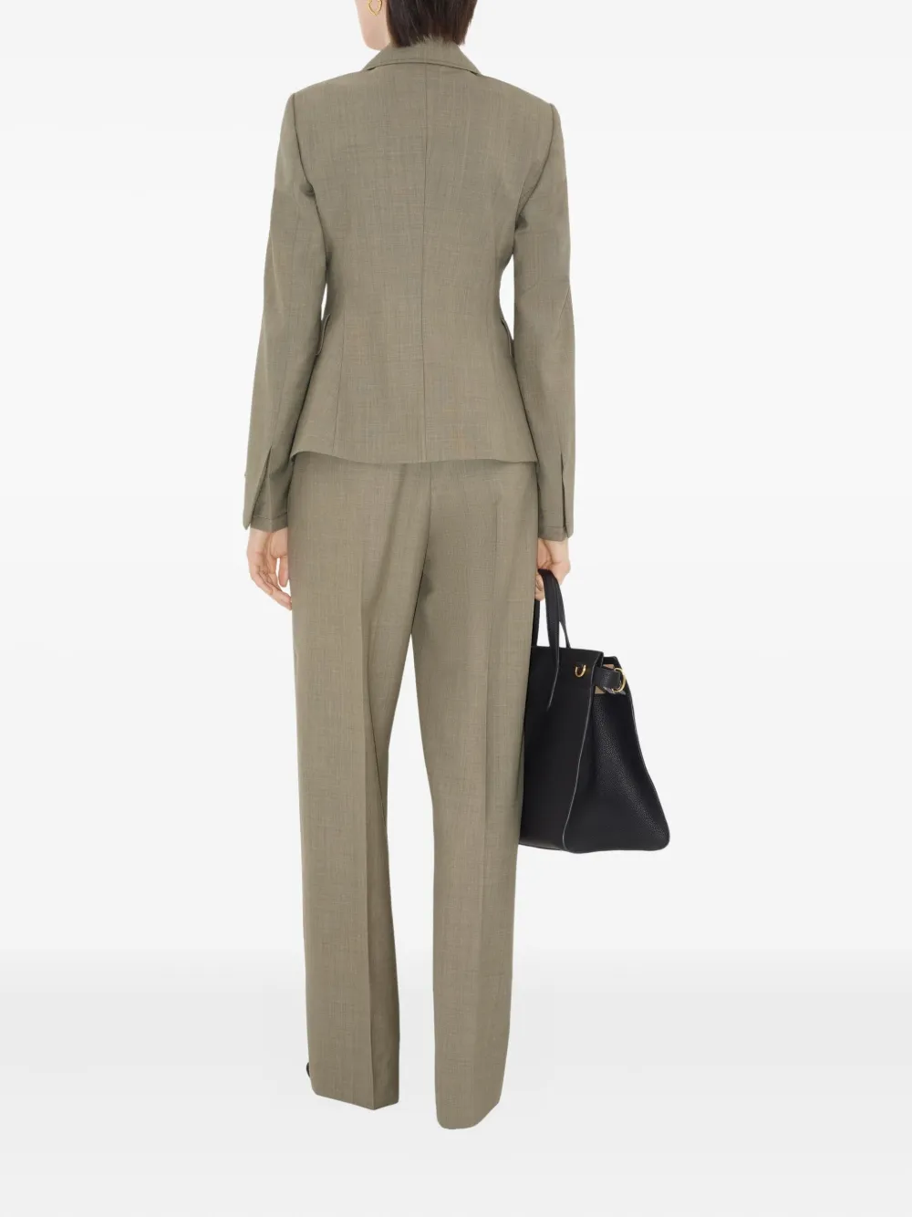Burberry Wool Blazer In Green