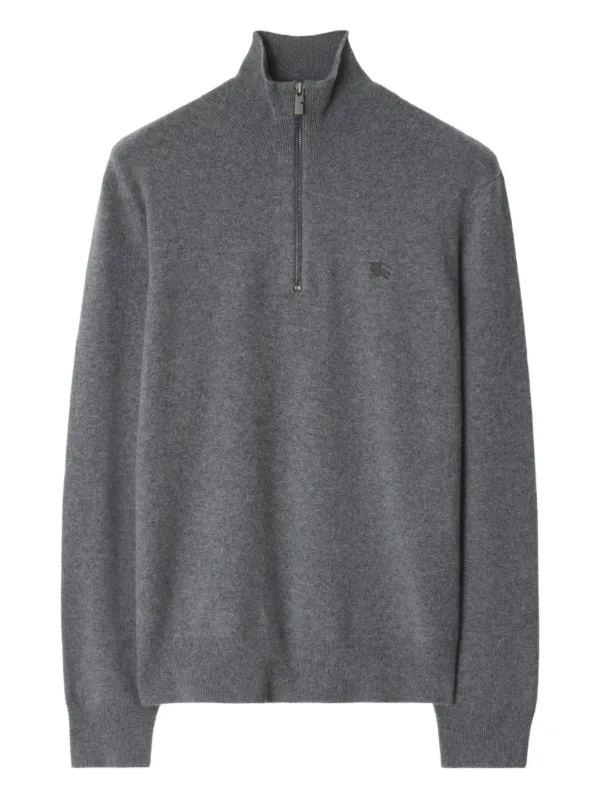 Burberry Cashmere Blend Half-zip Sweater in Grey