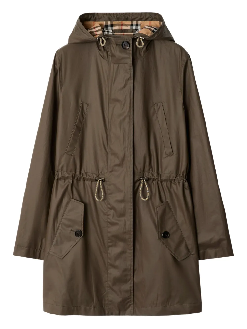 Burberry Gabardine Parka Coat
