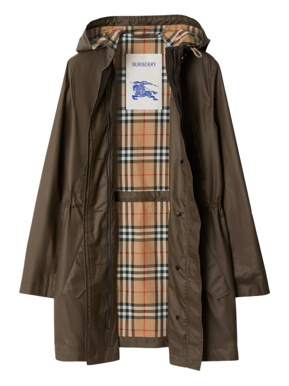 Burberry Gabardine parka Groen