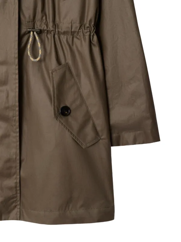 Burberry Gabardine Parka Coat | Green | FARFETCH