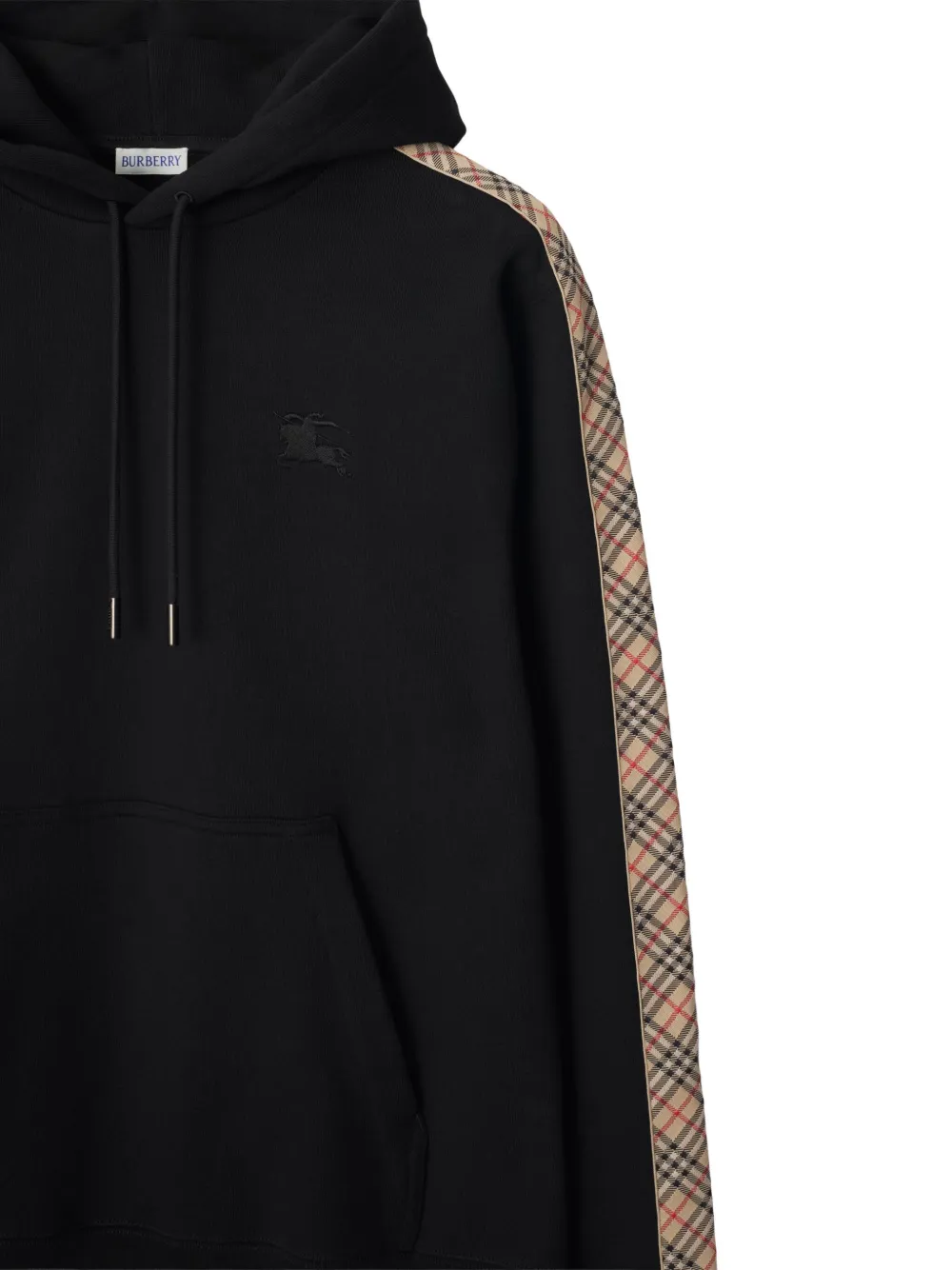 Burberry check-trim cotton hoodie | Hoodies | Image 2