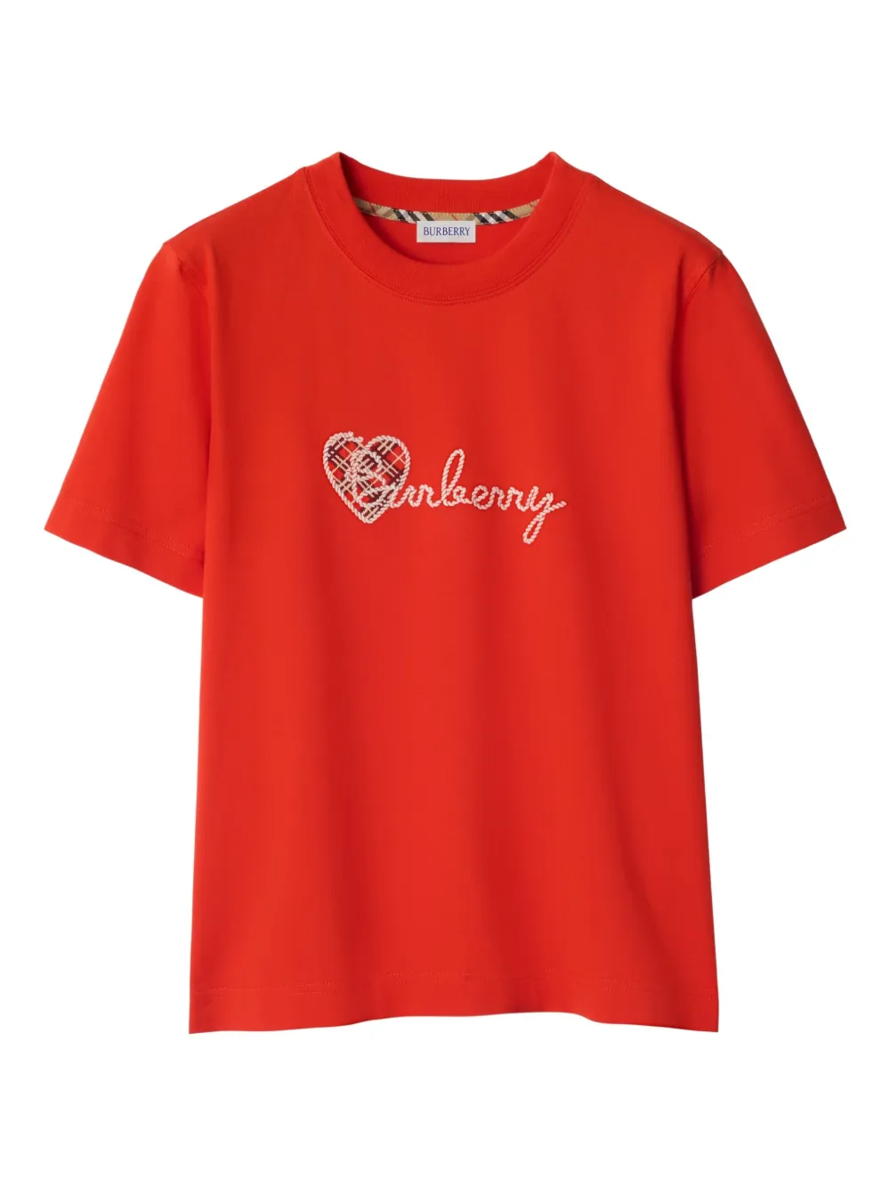 Burberry T-shirt met Heart-logo Rood