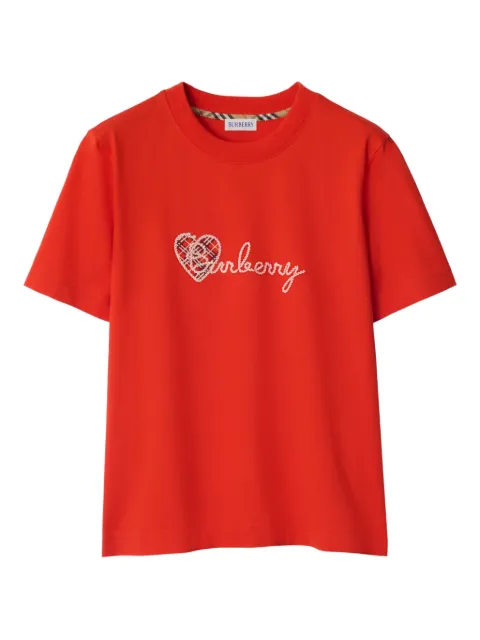 Burberry t-shirt en coton à logo cœur