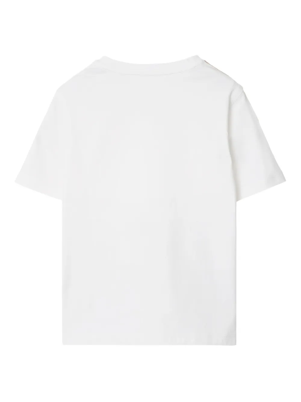 Burberry Kids Geruit katoenen T-shirt Wit