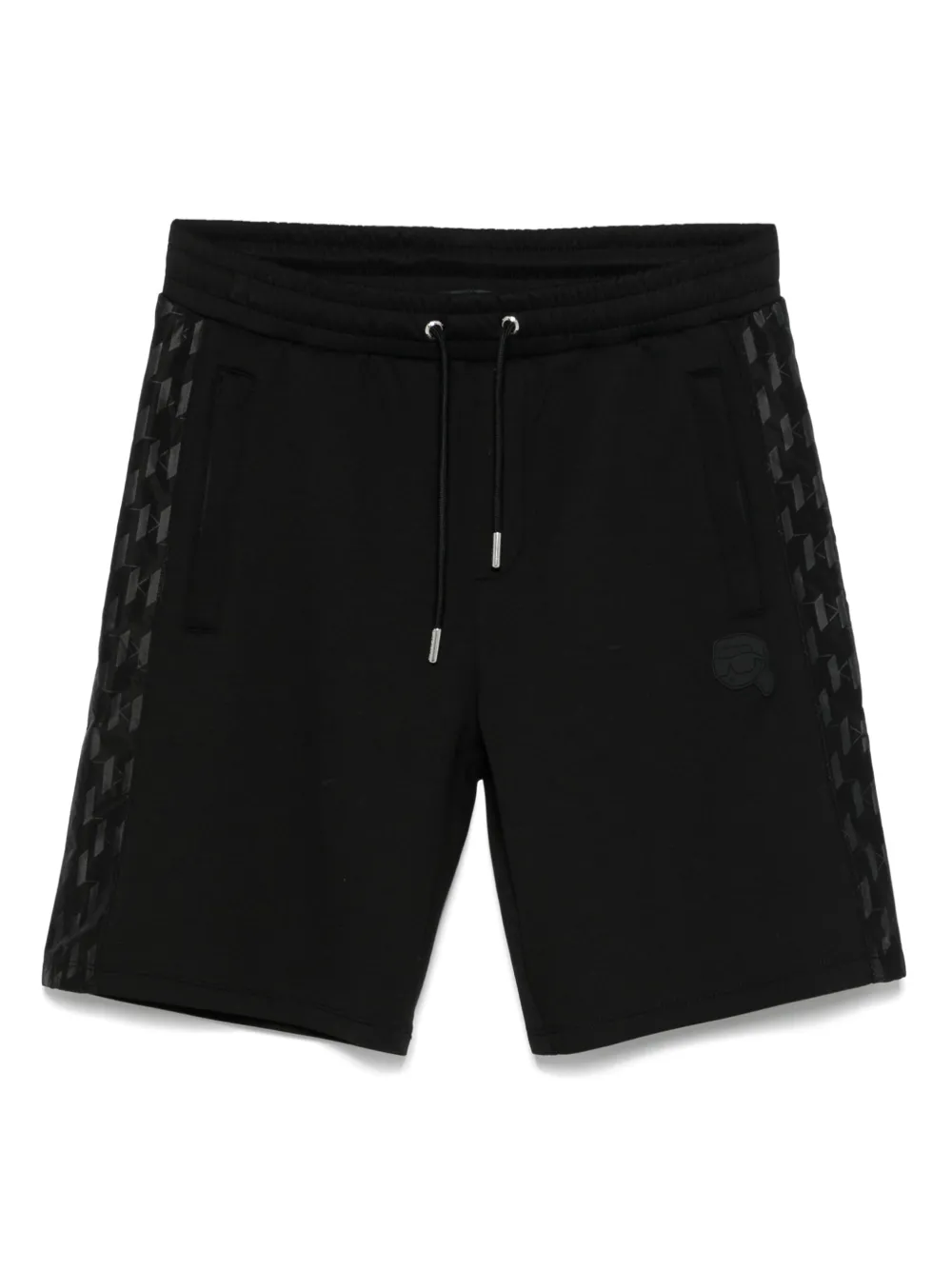 Karl Lagerfeld Ikon-patch track shorts | Black | Image 1