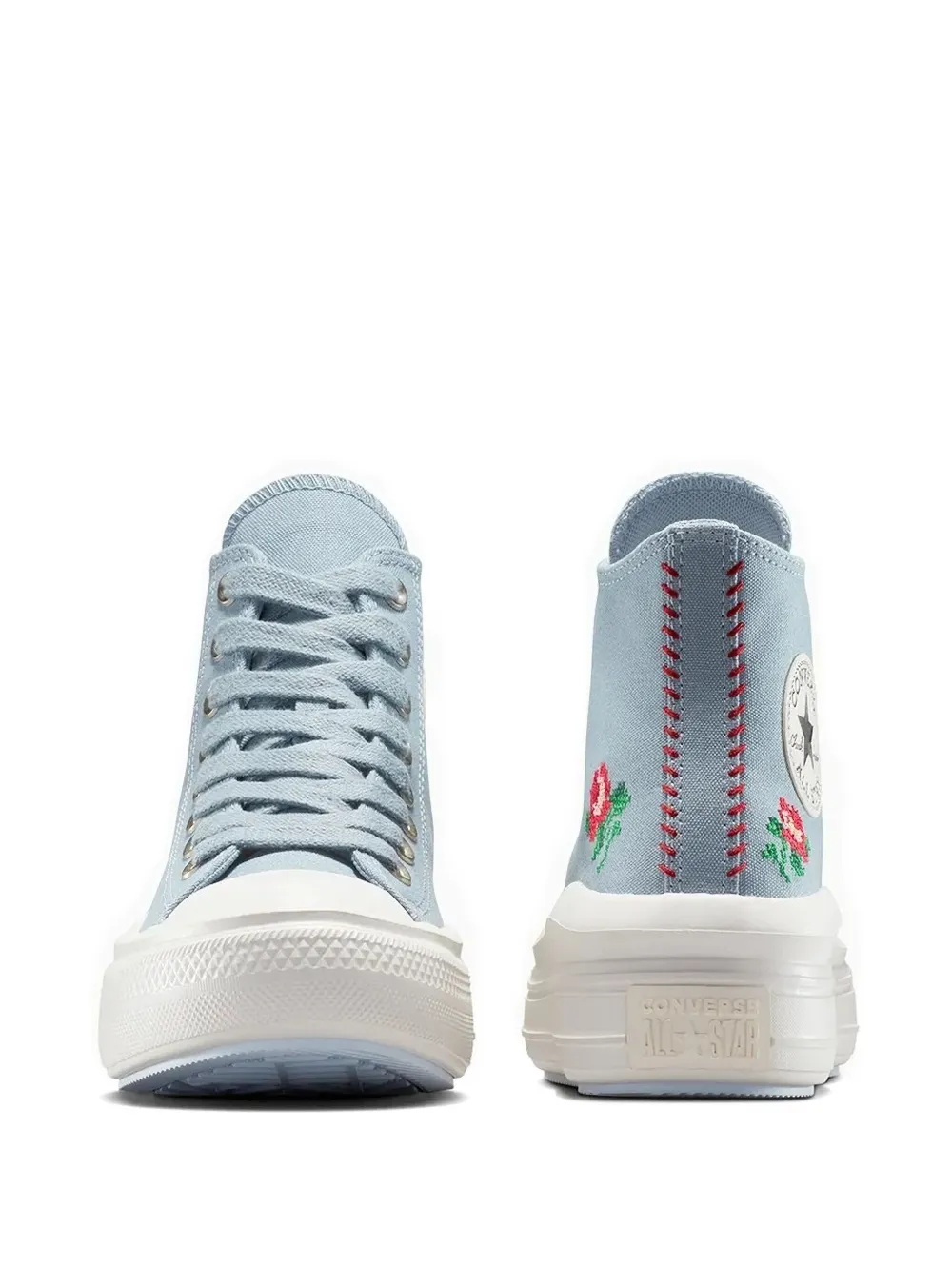 Converse Run Star Motion Embroidered Platform Sneakers In Blue
