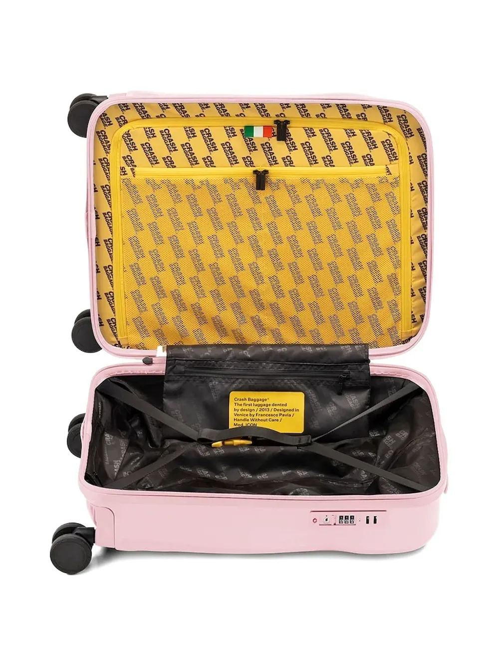 Crash Baggage Icon reistas met voorgevormd design Roze
