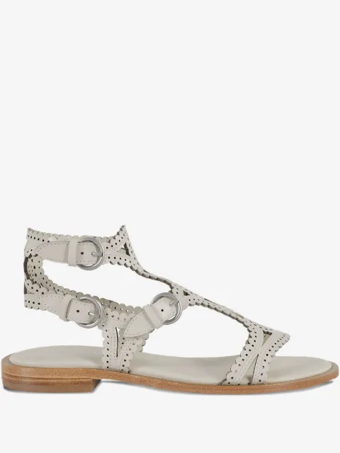 Ash Paprika leather flat sandals