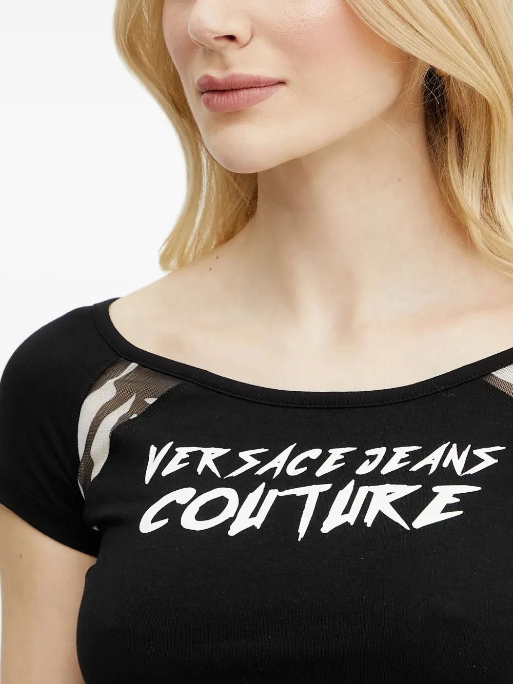 Versace Jeans Couture Logo T-shirt In Black