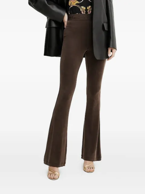 Versace Jeans Couture logo-embroidered flared trousers
