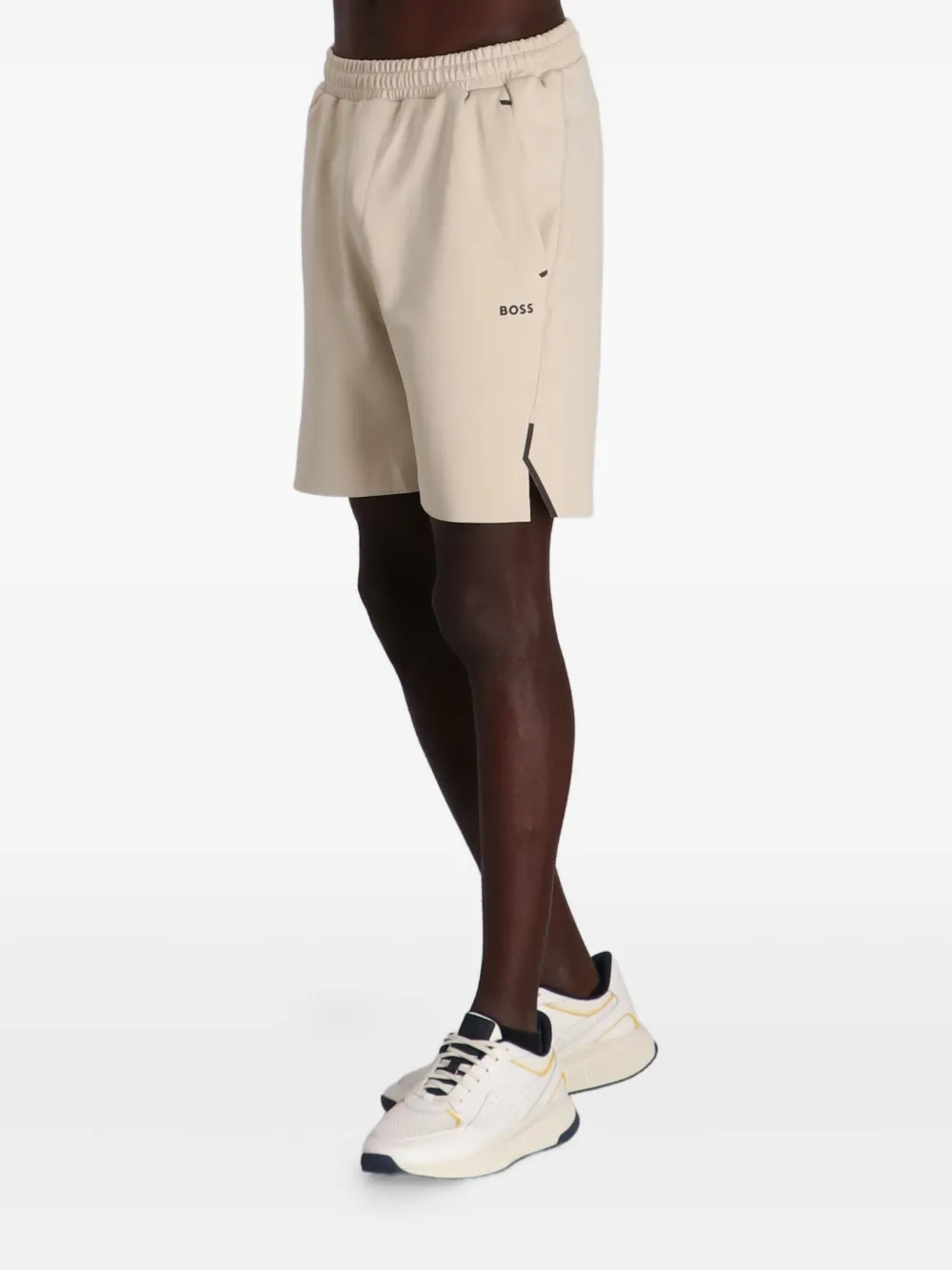 BOSS Shorts met elastische tailleband Beige