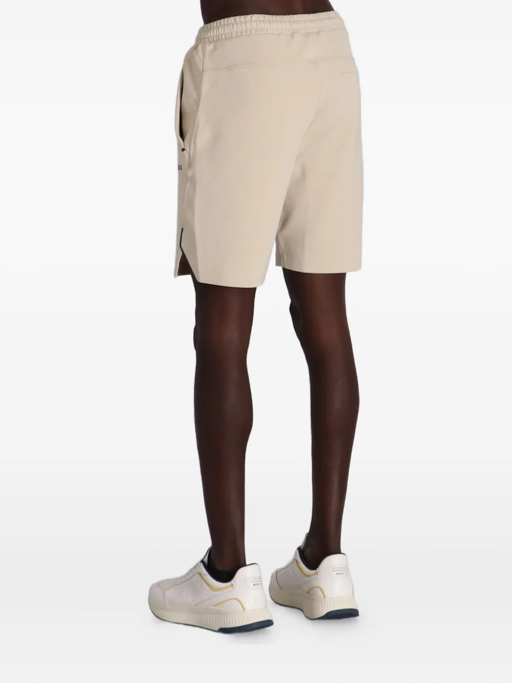 BOSS Shorts met elastische tailleband Beige