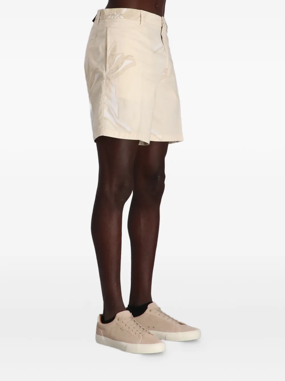 BOSS Geplooide shorts Beige