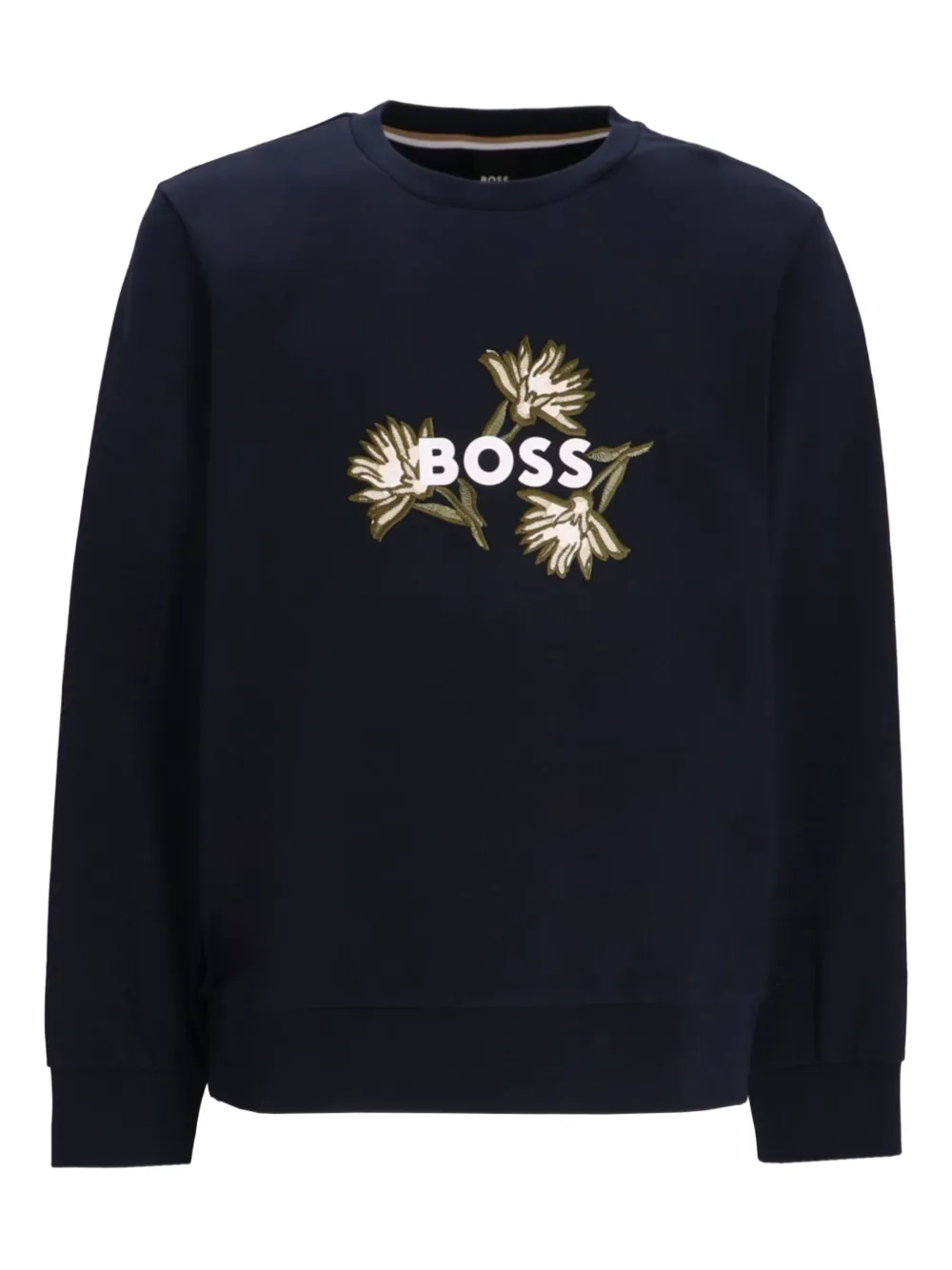 BOSS sweat à fleurs brodées | bleu | Image 1