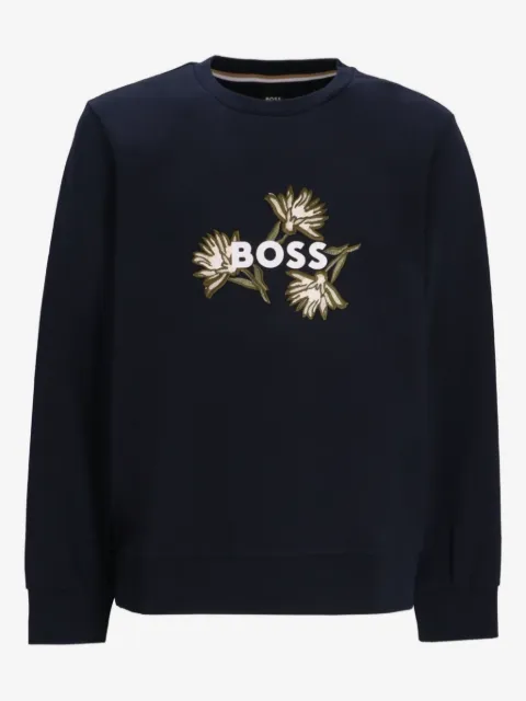 BOSS floral-embroidered sweatshirt