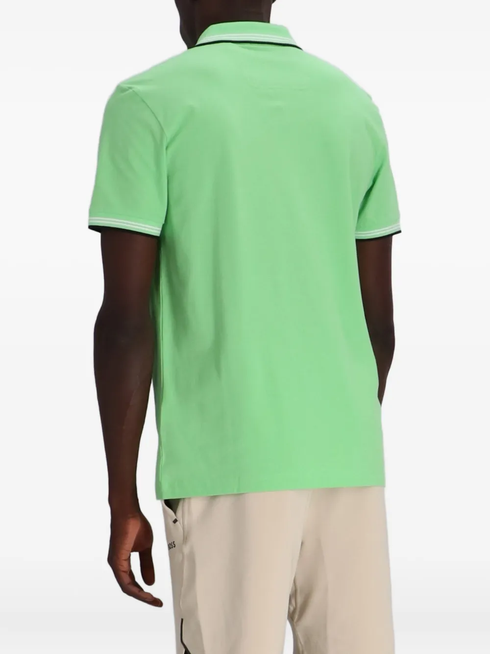 BOSS Poloshirt met logo-applicatie Groen