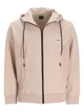 BOSS logo-appliqué hoodie - Neutrals