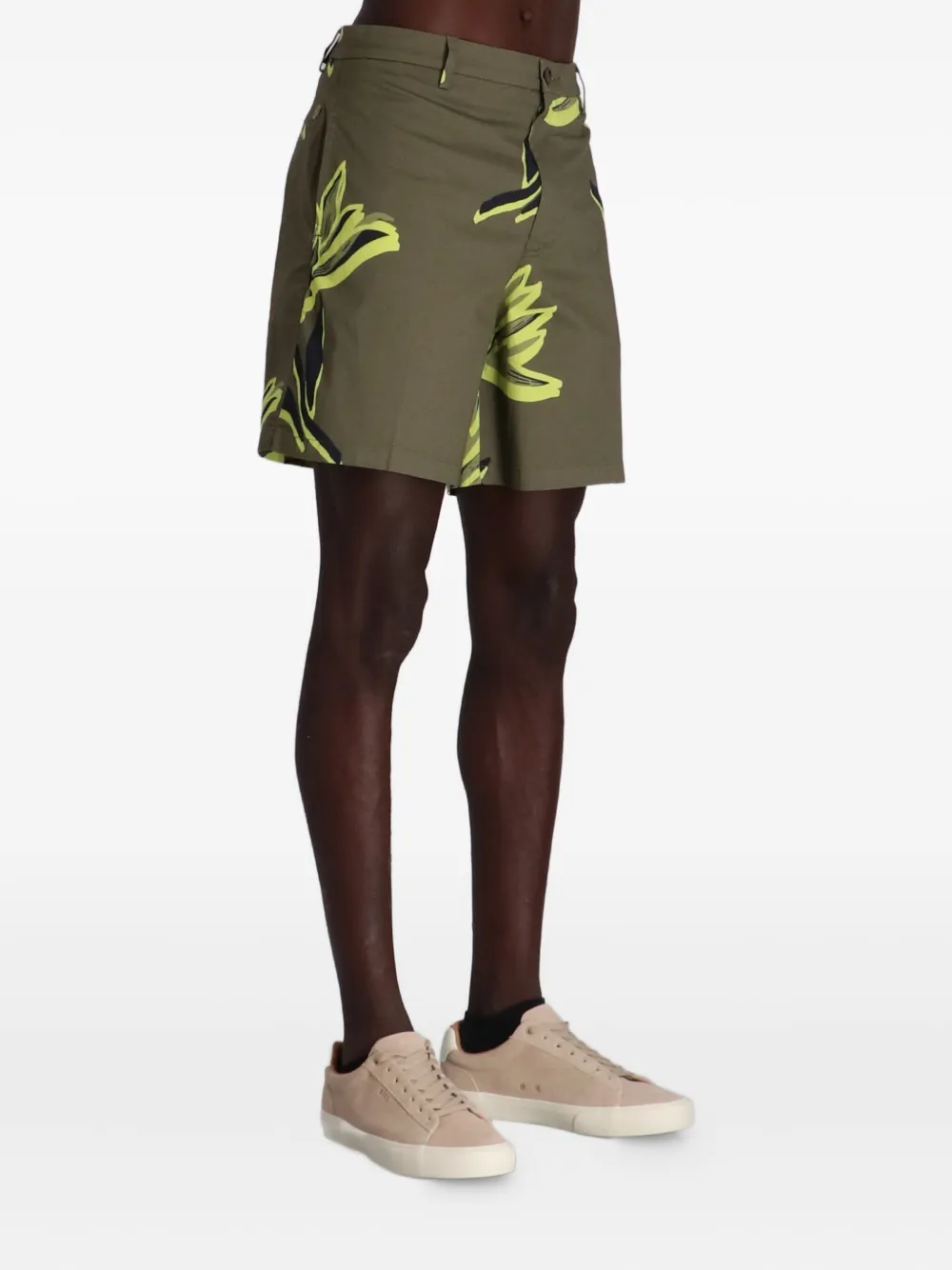 BOSS Shorts met print Groen