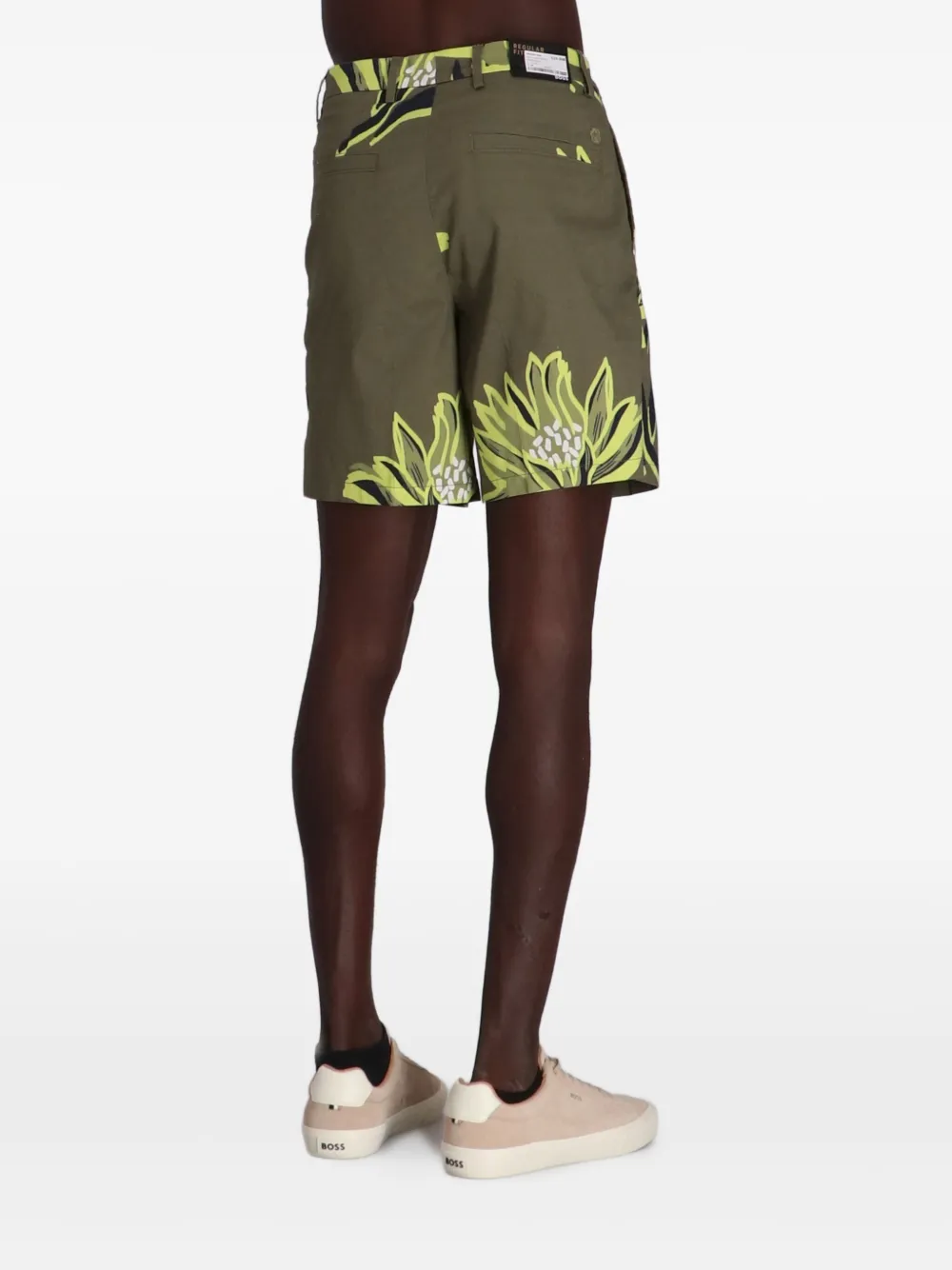 BOSS Shorts met print Groen