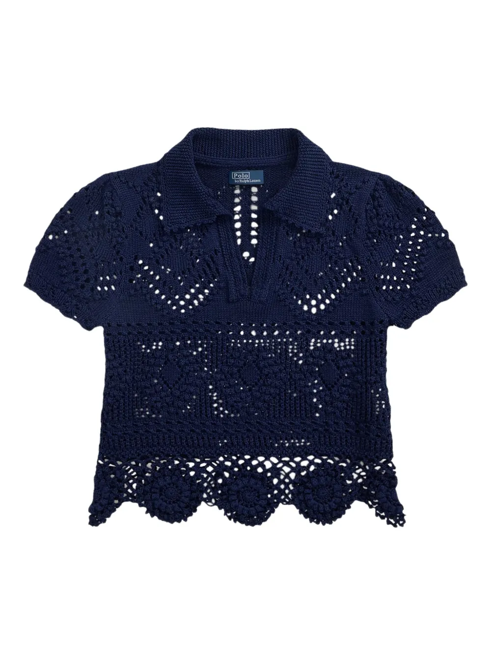Shop Polo Ralph Lauren Crochet-knit Top