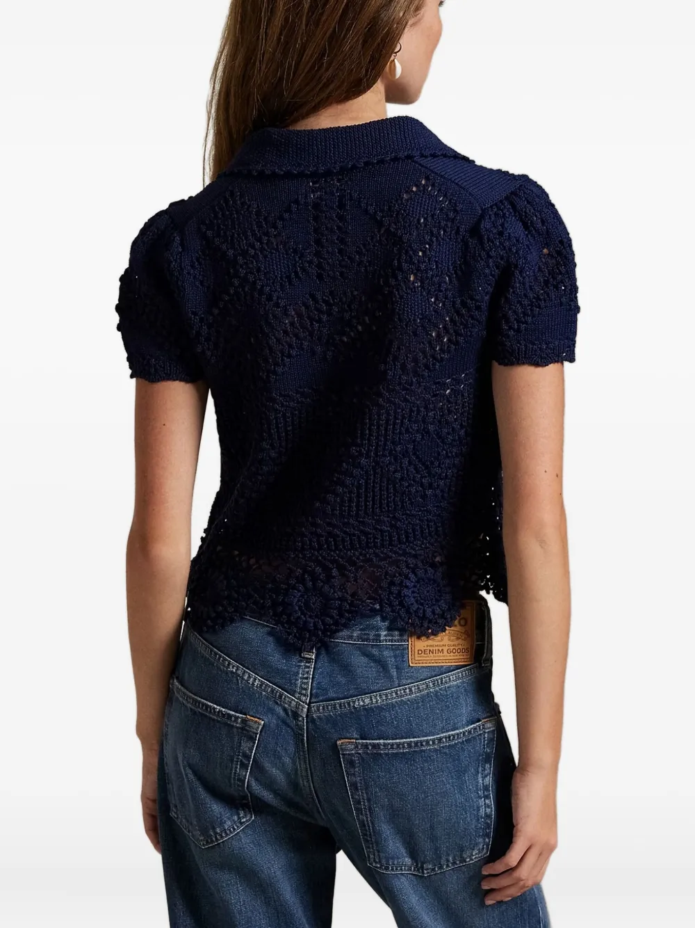 Shop Polo Ralph Lauren Crochet-knit Top