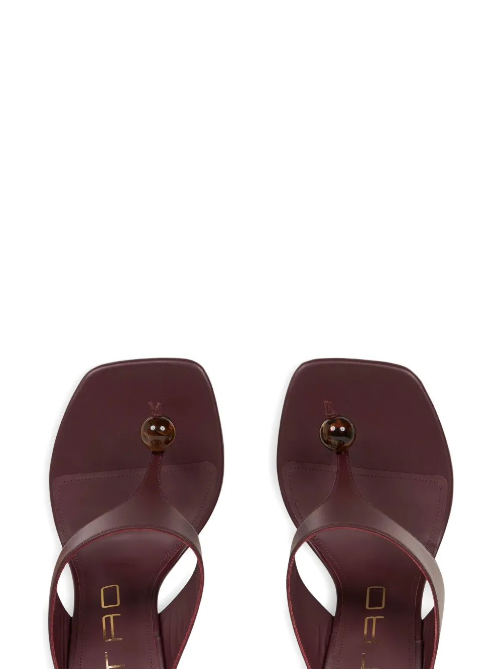 ETRO leather-wedge sandals Brown