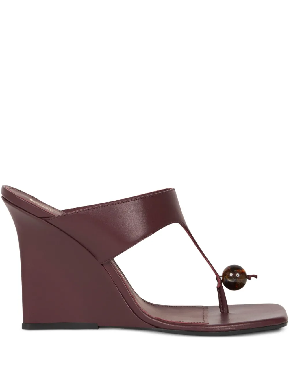 ETRO leather-wedge sandals Brown