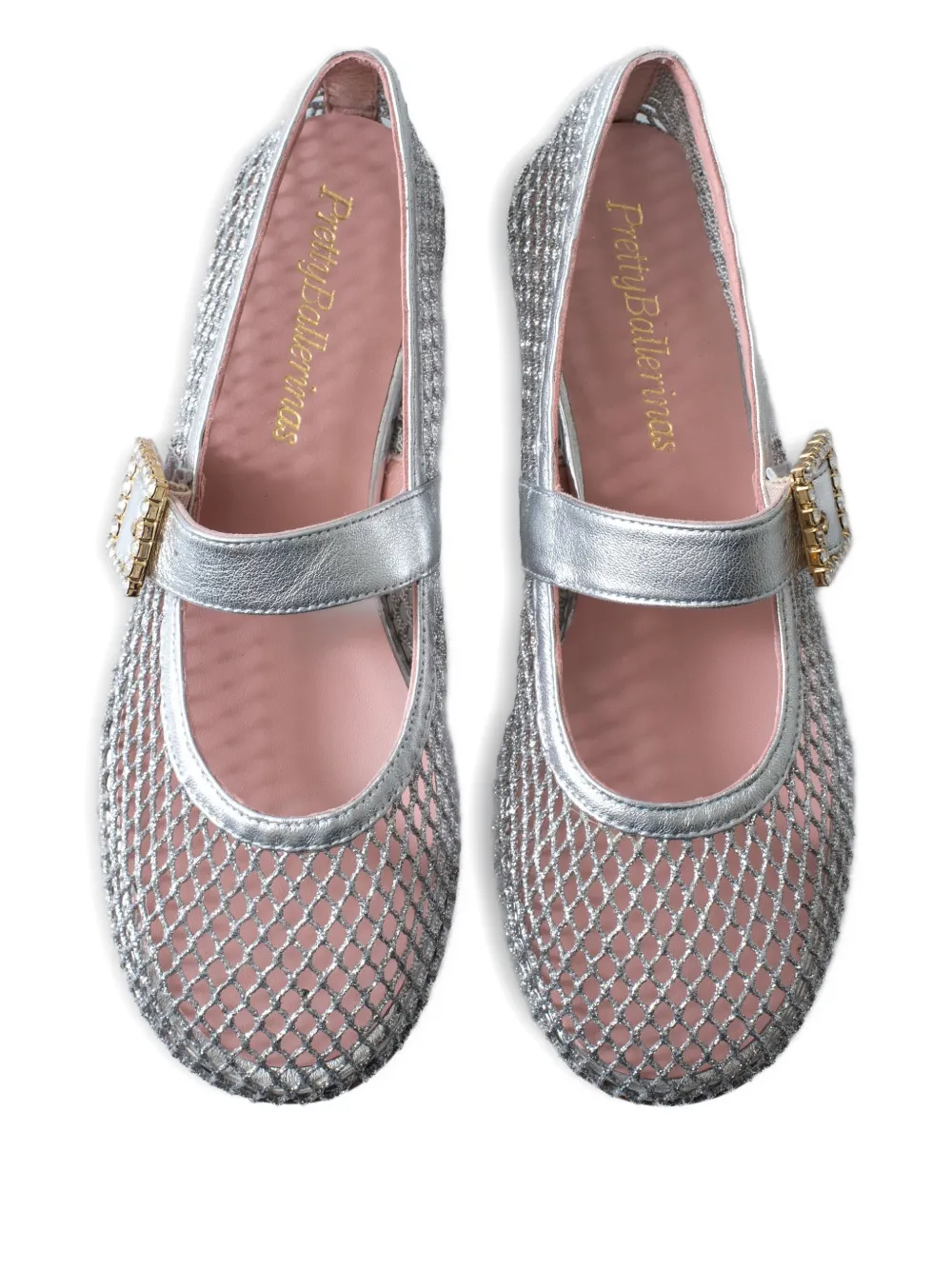 Pretty Ballerinas Georgia ballerina shoes Silver
