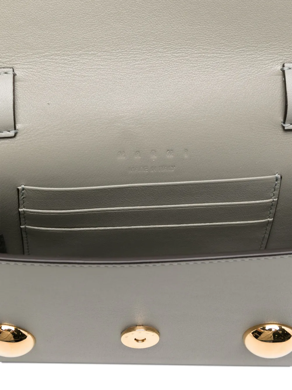 Marni Leren crossbodytas Grijs