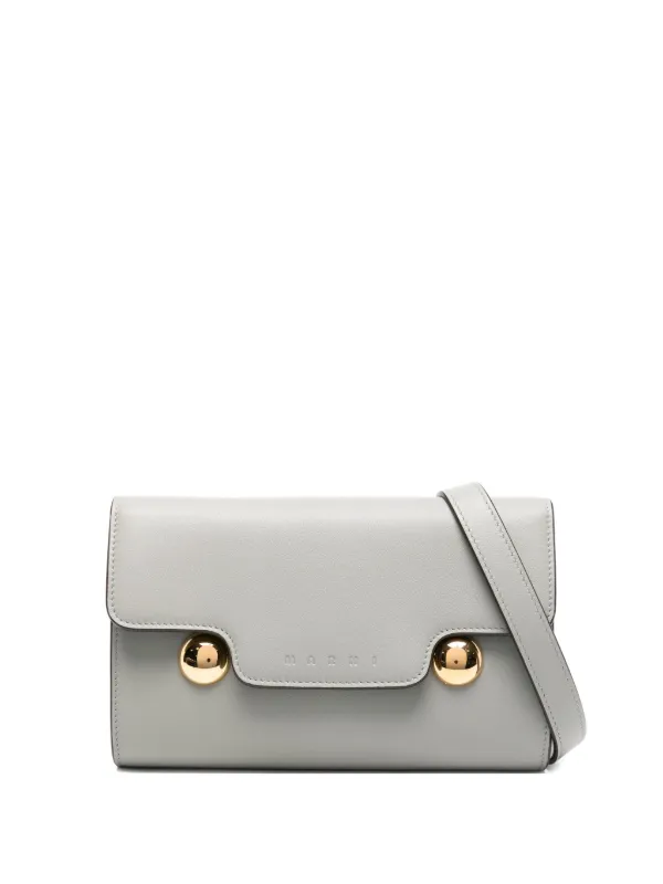 Marni Leather Cossbody Bag in Grey