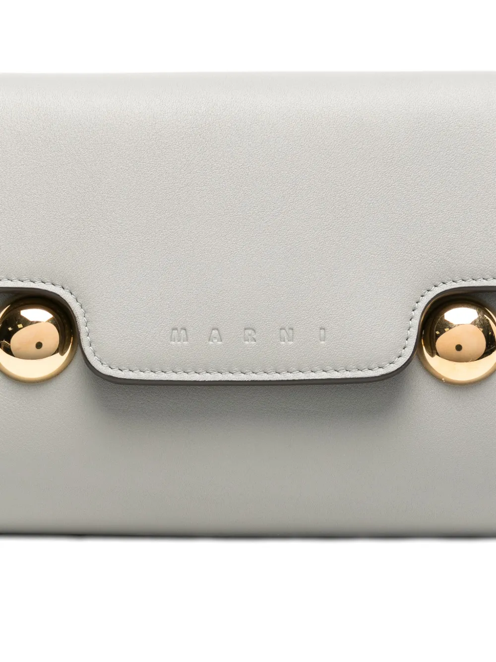 Marni Leren crossbodytas Grijs