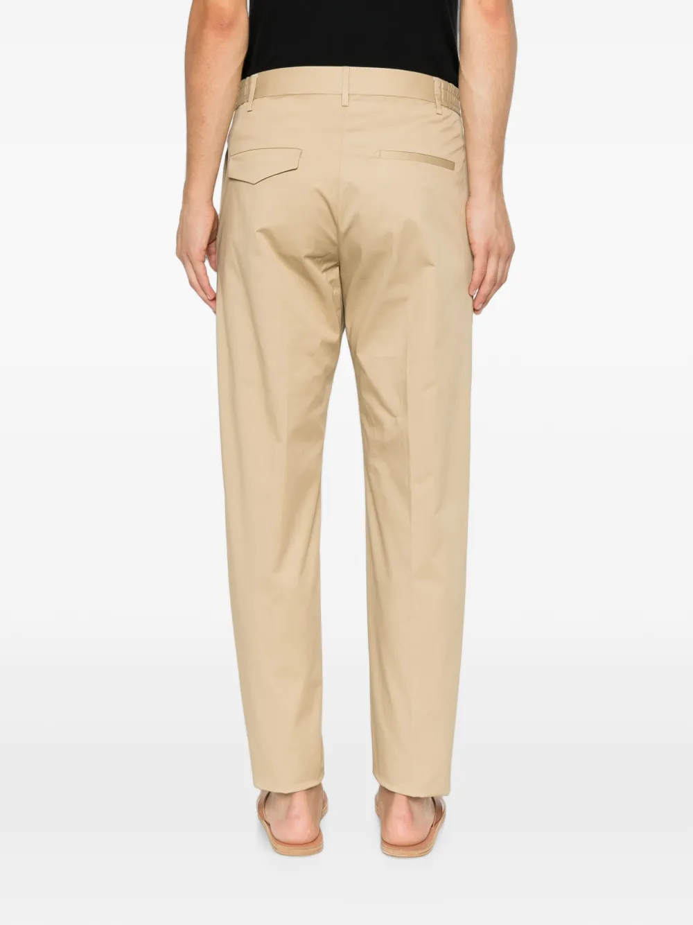 Tagliatore Straight plooibroek Beige