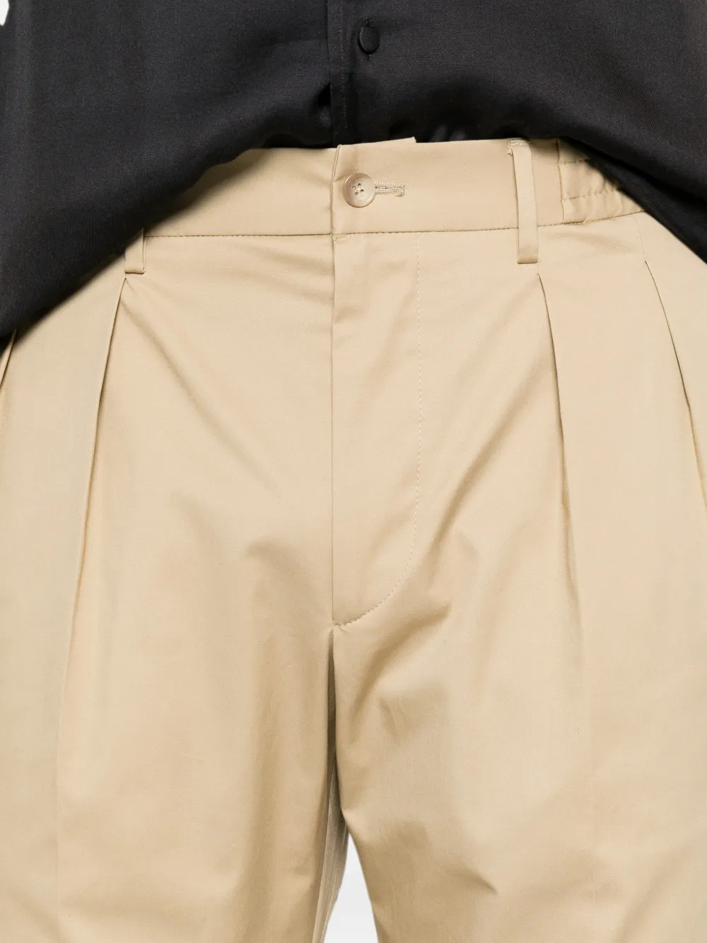 Tagliatore Straight plooibroek Beige
