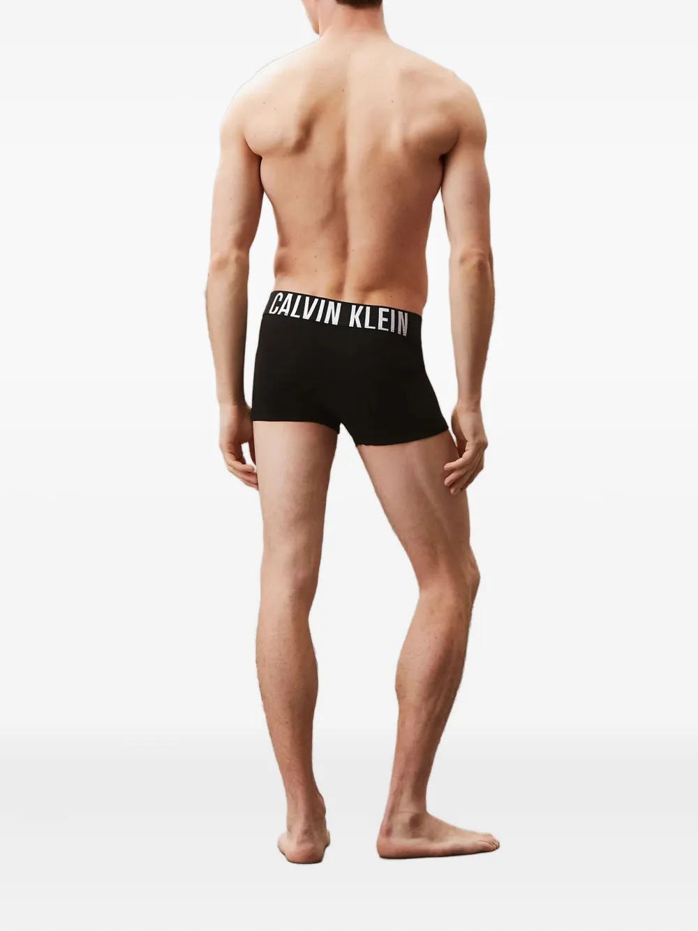Shop Calvin Klein Logo-band Briefs (pack Of Three) In Black