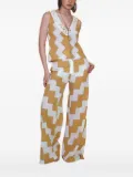 PHO FIRENZE geometric-pattern top - White